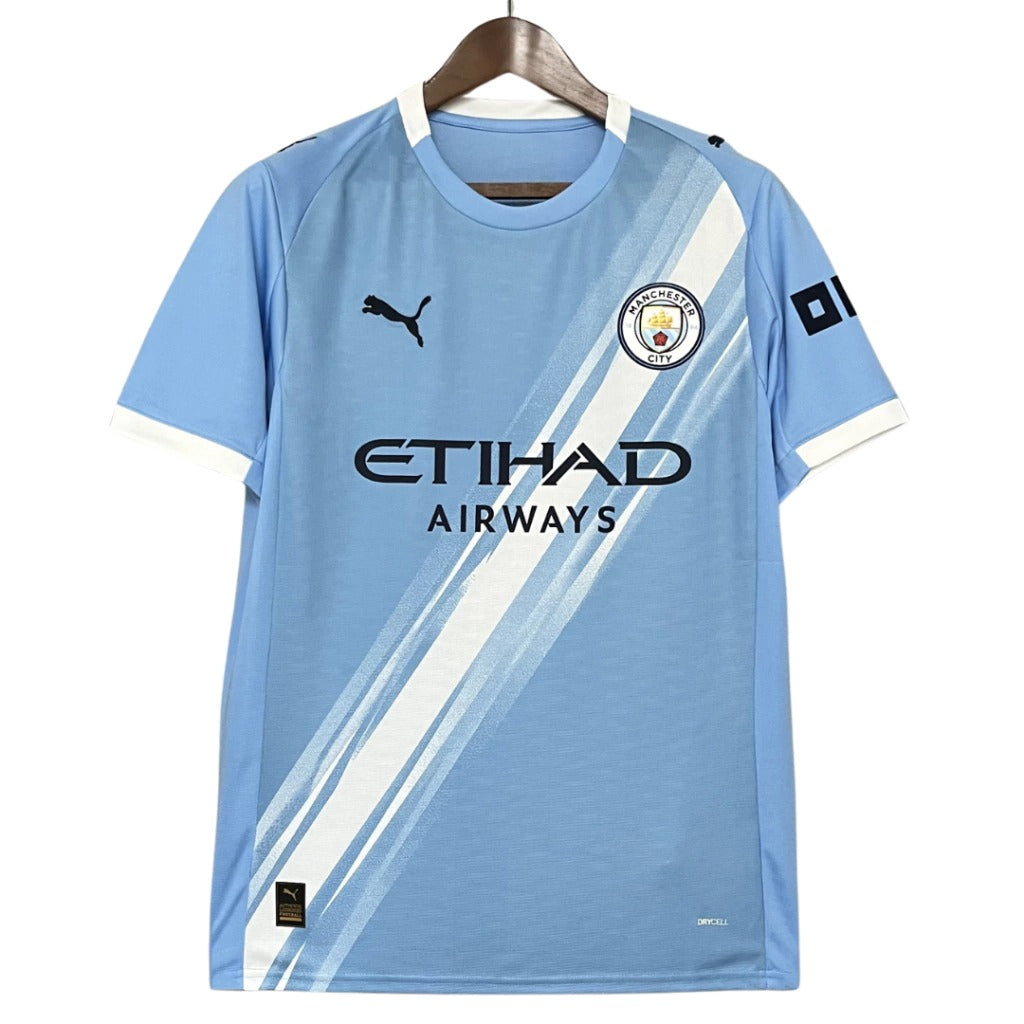 Camisa Manchester City I 25/26 - Torcedor Puma Masculina - Azul faixa Branca