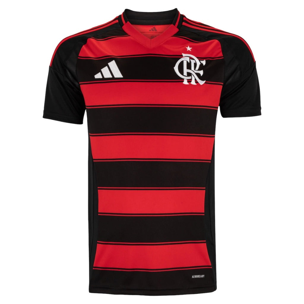 Camisa Flamengo Torcedor I - Temporada 25/26 - Preta e Vermelha - Adidas
